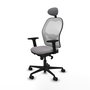 PIQUERAS Y CRESPO Silla de oficina Jorquera con mecanismo Sincro, Gris y Blanco