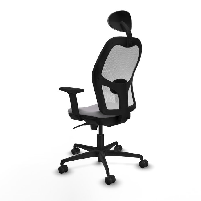 PIQUERAS Y CRESPO Silla de oficina Jorquera con mecanismo Sincro, Gris y Blanco