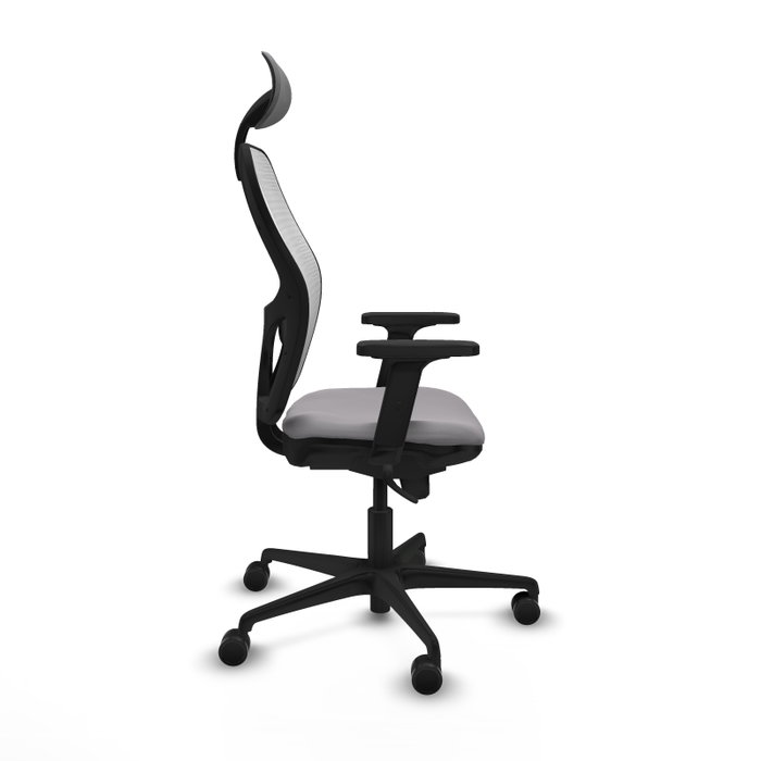 PIQUERAS Y CRESPO Silla de oficina Jorquera con mecanismo Sincro, Gris y Blanco