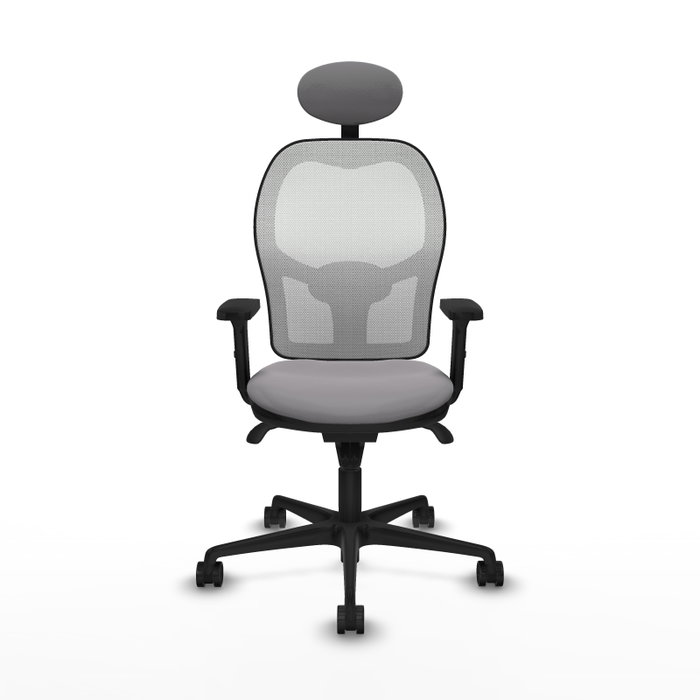 PIQUERAS Y CRESPO Silla de oficina Jorquera con mecanismo Sincro, Gris y Blanco
