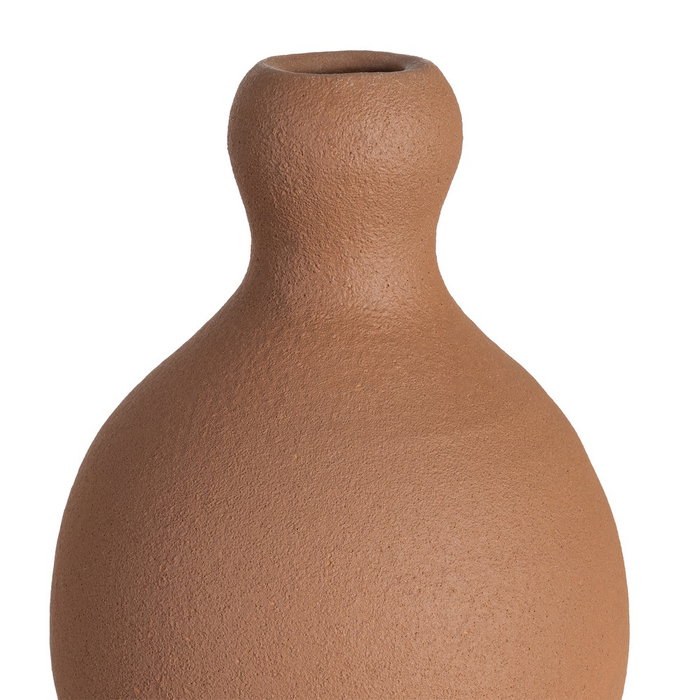 Jarrón Marrón Cerámica Decoración 22 X 22 X 40 cm