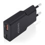 Aisens Cargador GaN 30W Ultra Delgado con USB-C y USB-A, Negro