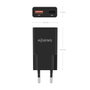 Aisens Cargador GaN 30W Ultra Delgado con USB-C y USB-A, Negro