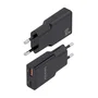 Aisens Cargador GaN Ultra Delgado 30W con USB-C y USB-A, Negro