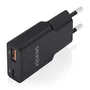 Aisens Cargador GaN Ultra Delgado 30W con USB-C y USB-A, Negro