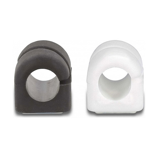 DeLOCK Sujetacables de cierre automático y autoadhesivo, 3 piezas, Negro/Blanco