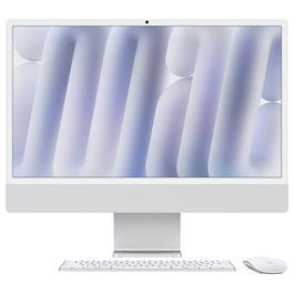 Apple iMac 24 pulgadas con pantalla Retina 4.5K, chip Apple M4 de 8 núcleos CPU/8 núcleos GPU, 16 GB, 256 GB SSD - Plateado