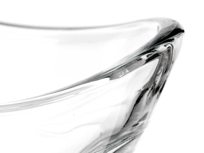 Vivalto Copa Helado Vidrio Con Pie Rayas 180ml 10.5x10.5x10cm (Set de 36)