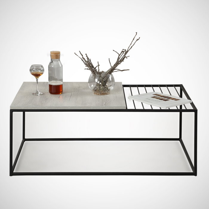 Hanah Home Mesa de Centro Roble Marino 95x43x55 cm