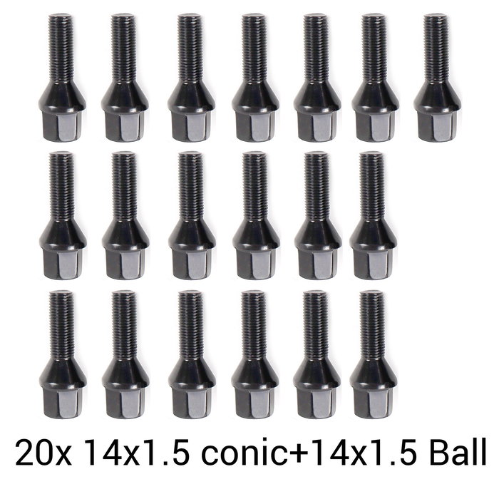 Omp OMPS08652001 Separadores de Ruedas 20 mm PCD 5x112 Tornillo Cónico+Esférico para Audi, Seat, Volkswagen y más