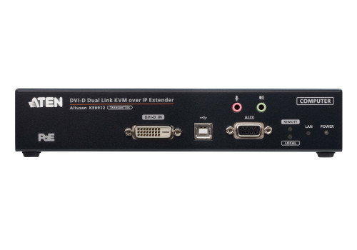Aten Extensor KVM Transmisor KE6912T: KVM sobre IP 2K, Resolución 2560x2048, PoE, Conexión DVI-D y USB, RJ-45/SFP, para Control Remoto y Matriz