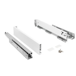 HERRAJES ALK Cajón QUBE Push Extracción Total Acabado Blanco H90, H120, H185