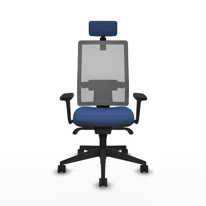 PIQUERAS Y CRESPO Silla de oficina Horna con mecanismo Sincro, Azul marino y Gris PIQUERAS Y CRESPO Silla de oficina Horna con mecanismo Sincro, Azul marino y Gris