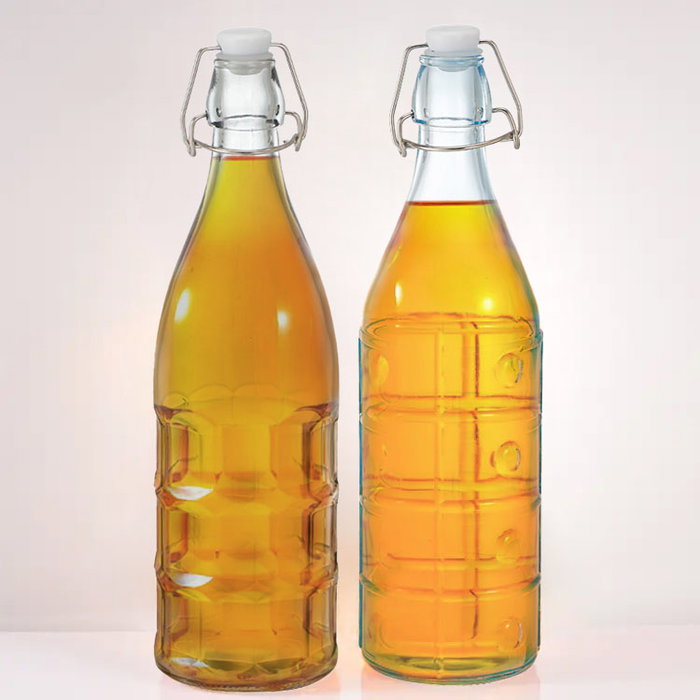 Inde Botella Pintada con Tapon Hermetico 500 ml 27x7 cm 397 g (24 Unidades)
