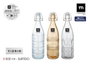 Inde Botella Pintada con Tapon Hermetico 500 ml 27x7 cm 397 g (24 Unidades)