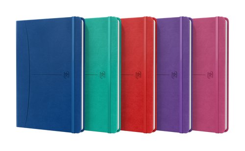 Oxford Cuaderno Signature 80H A5 Liso con Cierre y Tapas Extraduras Surtido de Colores Vivos Oxford Cuaderno Signature 80H A5 Liso con Cierre y Tapas Extraduras Surtido de Colores Vivos