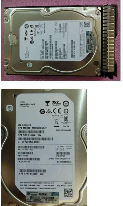 Hewlett Packard Enterprise 2TB 3.5" SATA III 7.2K rpm LFF SC Disco Duro