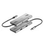 NGS Wonderduo-C Hub USB-C 2x USB 3.2 Tipo A + 2x USB-C 5000 Mbit/s Aluminio Plata