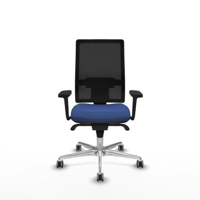 PIQUERAS Y CRESPO Silla de oficina Horna con mecanismo Sincro, Azul marino y Negro