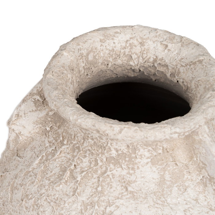 Tinaja Blanco Rústico Cerámica 30 X 30 X 80 cm