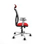 PIQUERAS Y CRESPO Silla de oficina Motilla con Mecanismo Sincro, Rojo y Blanco