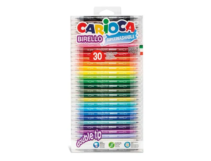 Carioca Rotulador Birello Doble Punta Blister 30 Unidades Colores Surtidos Tinta Superlavable