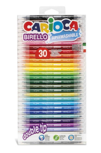 Carioca Birello Rotuladores Doble Punta Multicolor 30 Unidades