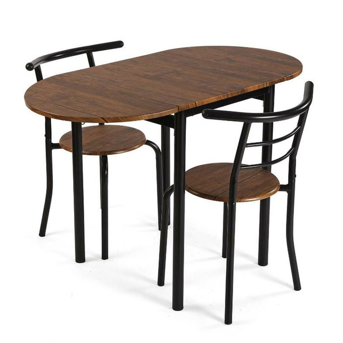 DKD Home Decor Set de Comedor de 5 Piezas en Negro