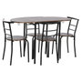 DKD Home Decor Set de Comedor de 5 Piezas en Negro