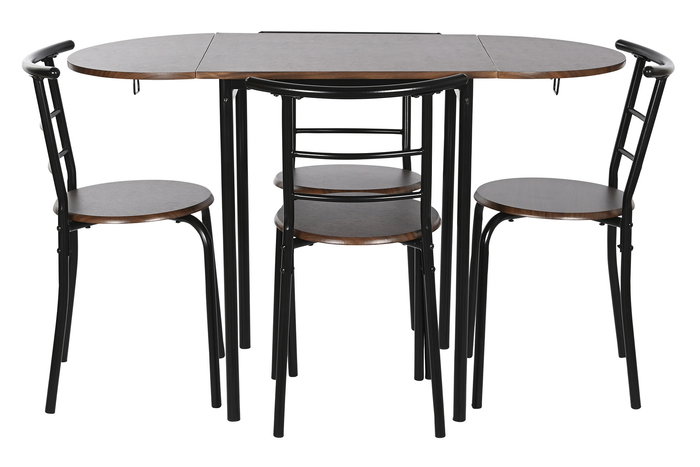 DKD Home Decor Mesa Negro Marron MDF Metal 55 x 78 x 121 cm Set de 5
