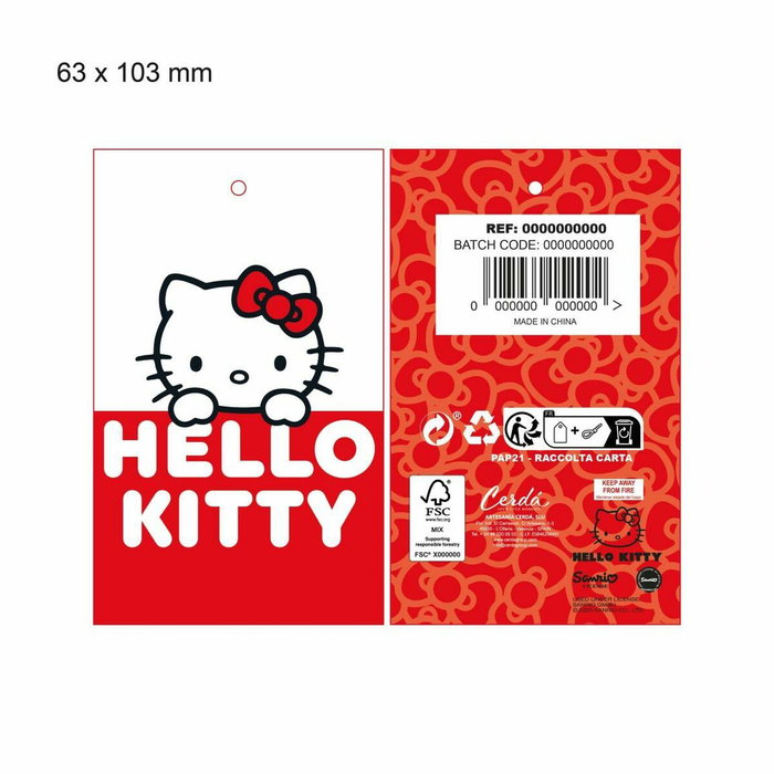 Cerdá Conjunto de 2 Piezas Hello Kitty de Gorro y Guantes Blanco