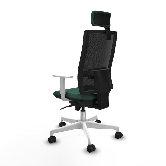 PIQUERAS Y CRESPO Silla de oficina Horna con mecanismo Sincro, Verde botella y Negro PIQUERAS Y CRESPO Silla de oficina Horna con mecanismo Sincro, Verde botella y Negro