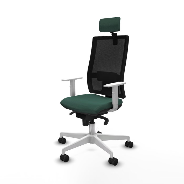 PIQUERAS Y CRESPO Silla de oficina Horna con mecanismo Sincro, Verde botella y Negro PIQUERAS Y CRESPO Silla de oficina Horna con mecanismo Sincro, Verde botella y Negro