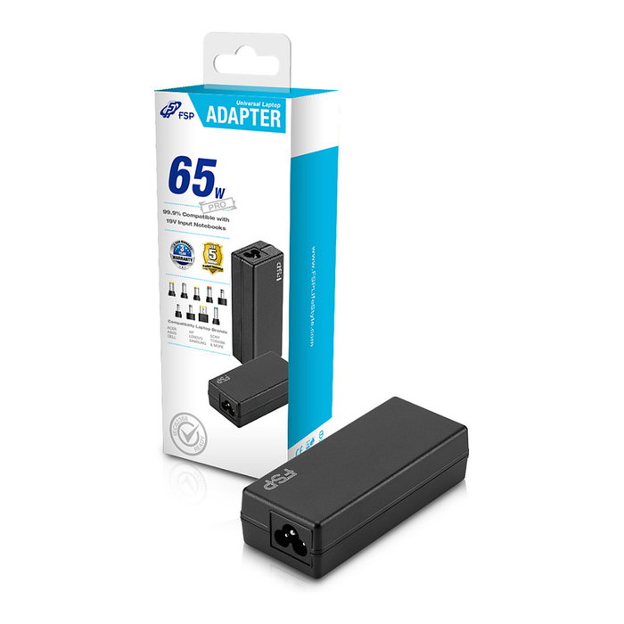 FSP NB PRO 65 Adaptador de Corriente 65W Negro Carga Rápida Portátil PD