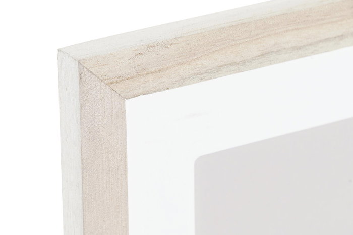 DKD Home Decor Marco de Fotos 20x25 Paulownia y Cristal Natural