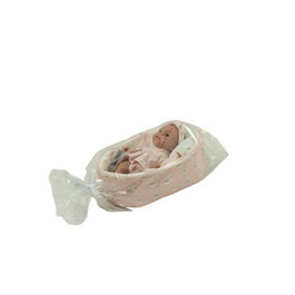 Arias Muñeca Elegance 26 cm Dudi Rosa con Capazo y Bolsa - Cuerpo de Vinyl