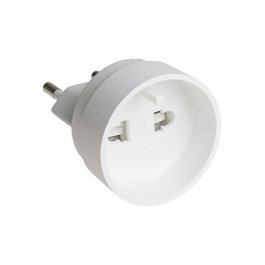Solera Adaptador de viaje 2p, 10a 250v blanco