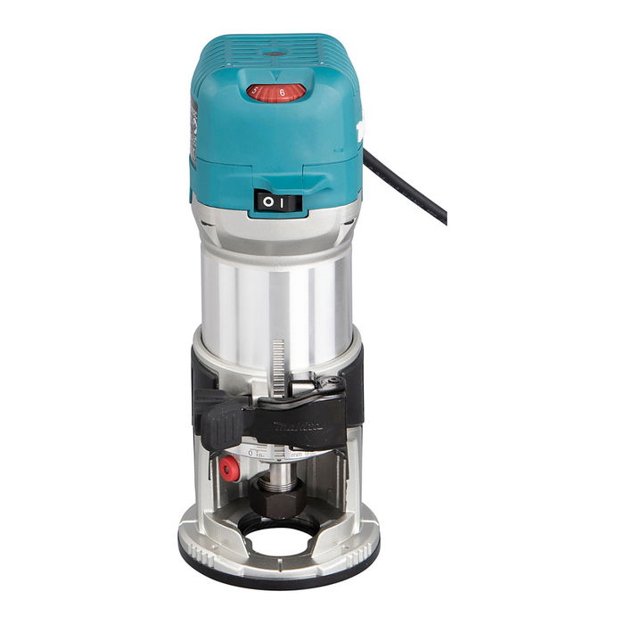 Makita RT0702CX2J Multifunktionsfräse, 34000 RPM, 710W, Velocidad Ajustable