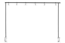 DKD Home Decor Barra Decorativa de Hierro Extensible 250cm Negro