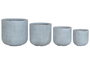 DKD Home Decor Set de 4 Maceteros Turquesa en Magnesia y Fibra de Vidrio
