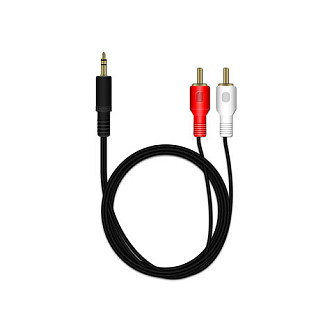 MediaRange MRCS164 Cable de audio 2x RCA a 3,5 mm, 1 m, Negro MediaRange MRCS164 Cable de audio 2x RCA a 3,5 mm, 1 m, Negro