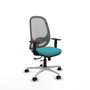 PIQUERAS Y CRESPO Silla de oficina Cilanco con mecanismo Sincro/Traslack Turquesa y Gris