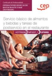 CEP EDITORIAL, Manual servicio basico alimentos y bebidas y tareas de postservicio en el restaurante