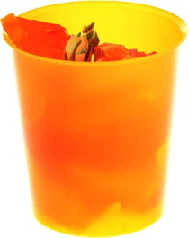 ARCHIVO 2000 Papelera de Plástico Traslúcida Naranja