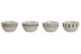 DKD Home Decor Cuencos de Gres Moderno con Relieve 720ml