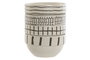 DKD Home Decor Cuencos de Gres Moderno con Relieve 720ml