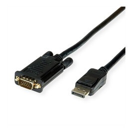VALUE Cable DisplayPort a VGA (D-Sub) 1.5 m - Conectores Macho - Resolución Full HD 1920x1080 a 60 Hz - Negro - 11.99.5801