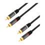 LogiLink Cable de Audio 2x RCA/M a 2x RCA/M, 10 m, Negro