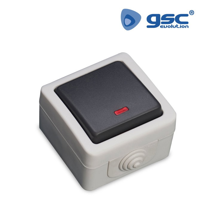 GSC Evolution Conmutador estanco con LED luminoso 10A IP54