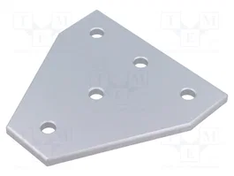 FATH Placa plana triangular de aluminio para perfiles 116mm